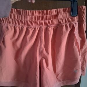 Vibrant Coral Women's Athletic Shorts